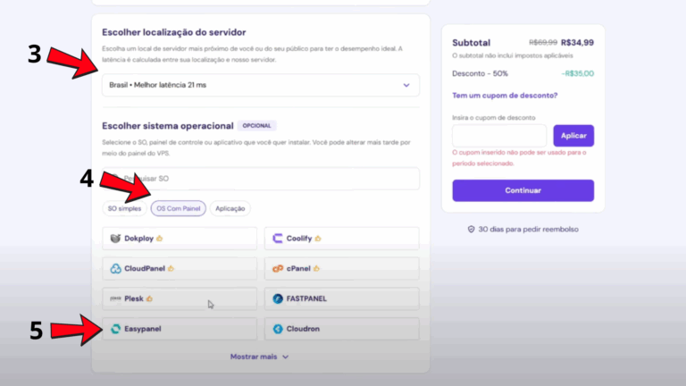 Instalando VPS Hostinger
