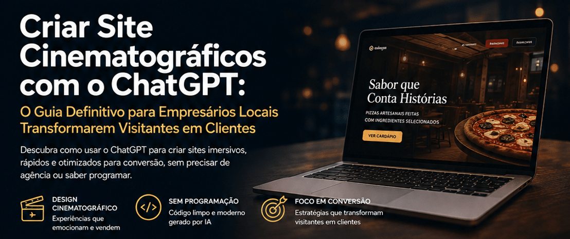 Criar Site Cinematográfico com ChatGPT para Negócios Locais